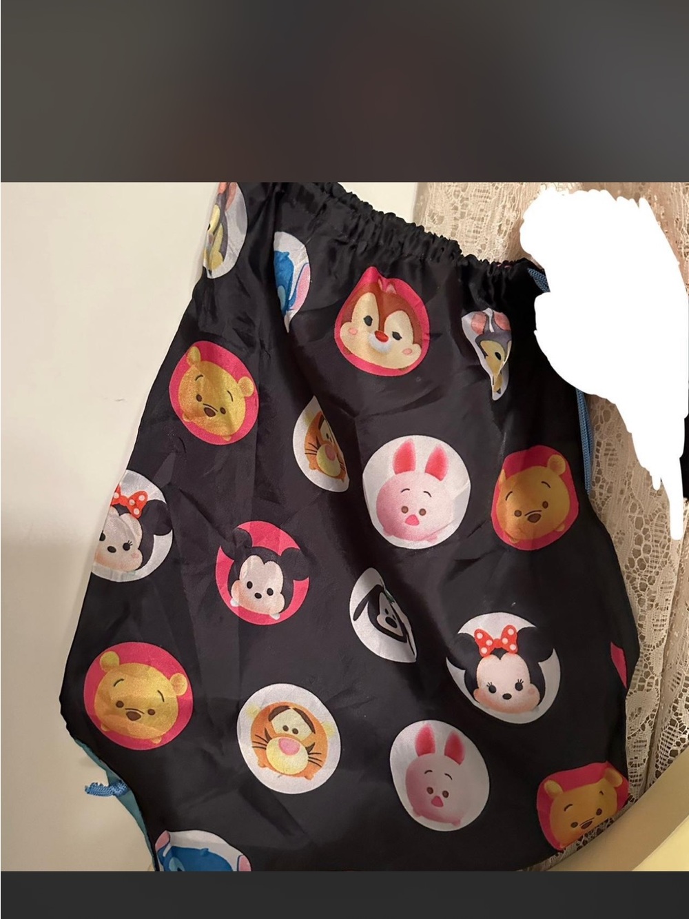 Disney Tsum Tsum Drawstring Bag / Backpack with Character Print - New w/o Tags